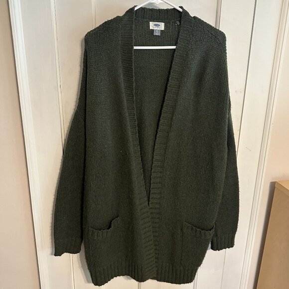 | OLD NAVY | Green Open Long Cardigan - Picture 1 of 7